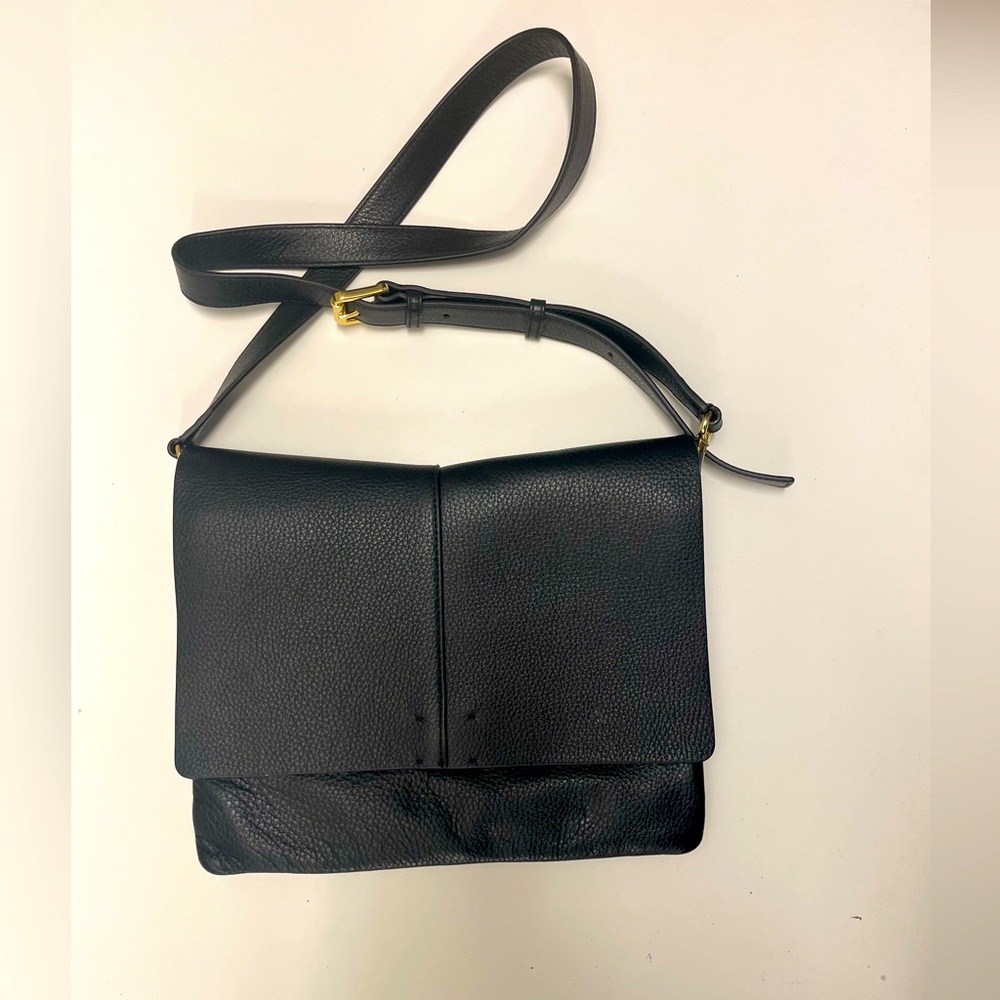BCBG Maxazria black leather crossbody bag